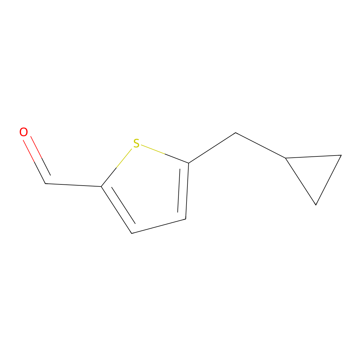 5-(Cyclopropylmethyl)thiophene-2-carbaldehyde molecular structure, CAS 1522107-23-8
