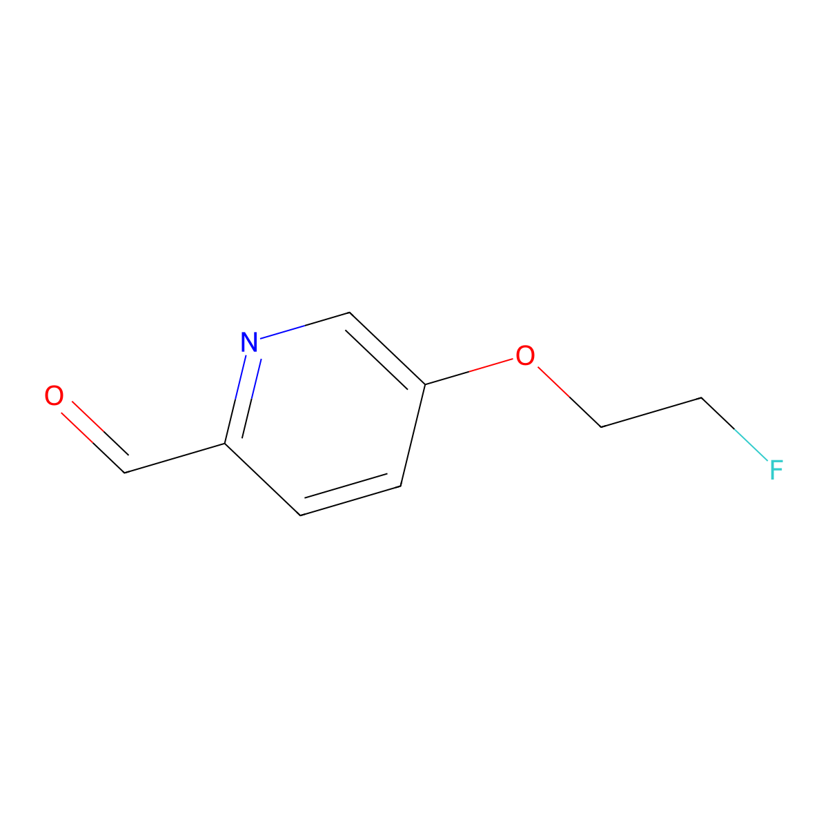 5-(2-Fluoroethoxy)pyridine-2-carbaldehyde molecular structure, CAS 1522114-31-3