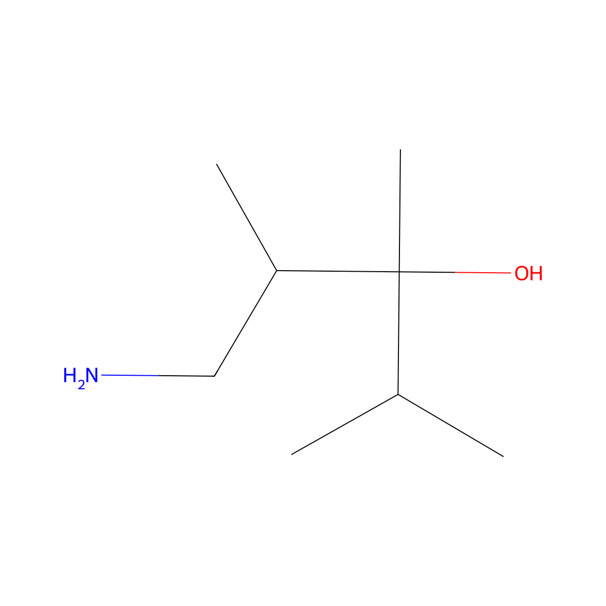 1-Amino-2,3,4-trimethylpentan-3-OL molecular structure, CAS 1522118-38-2