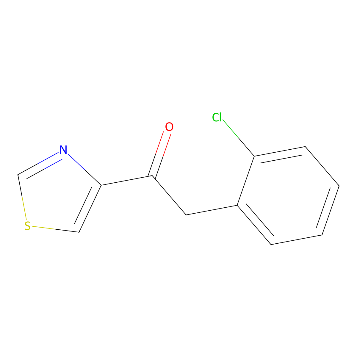 2-(2-Chlorophenyl)-1-(1,3-thiazol-4-yl)ethan-1-one molecular structure, CAS 1522120-95-1