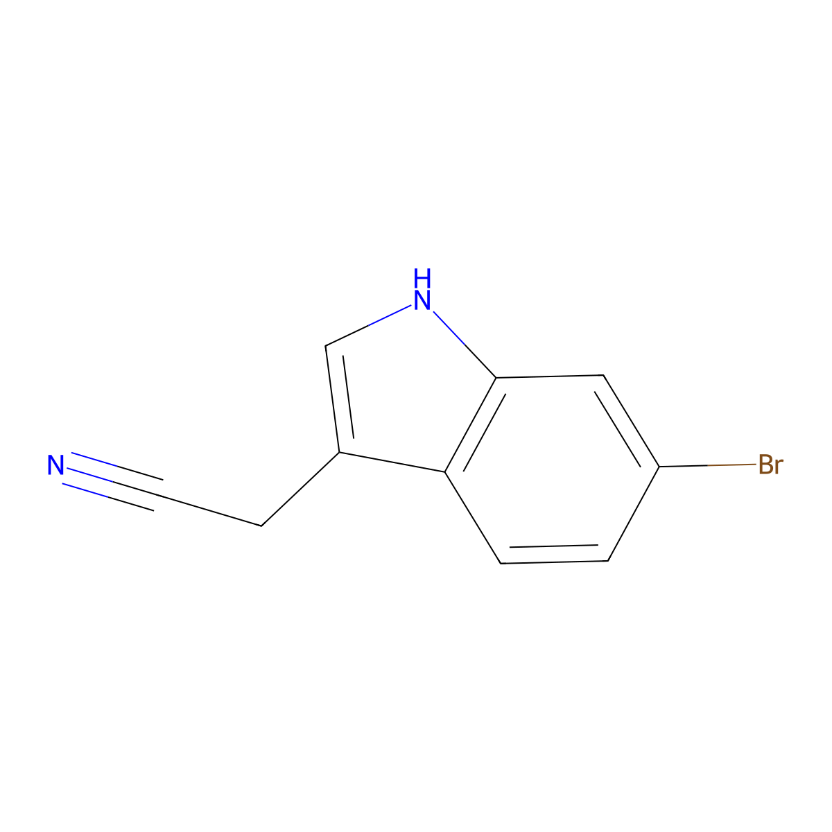 2-(6-bromo-1H-indol-3-yl)acetonitrile molecular structure, CAS 152213-61-1