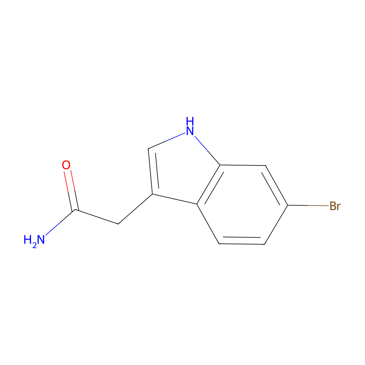 2-(6-bromo-1H-indol-3-yl)acetamide molecular structure, CAS 152213-62-2