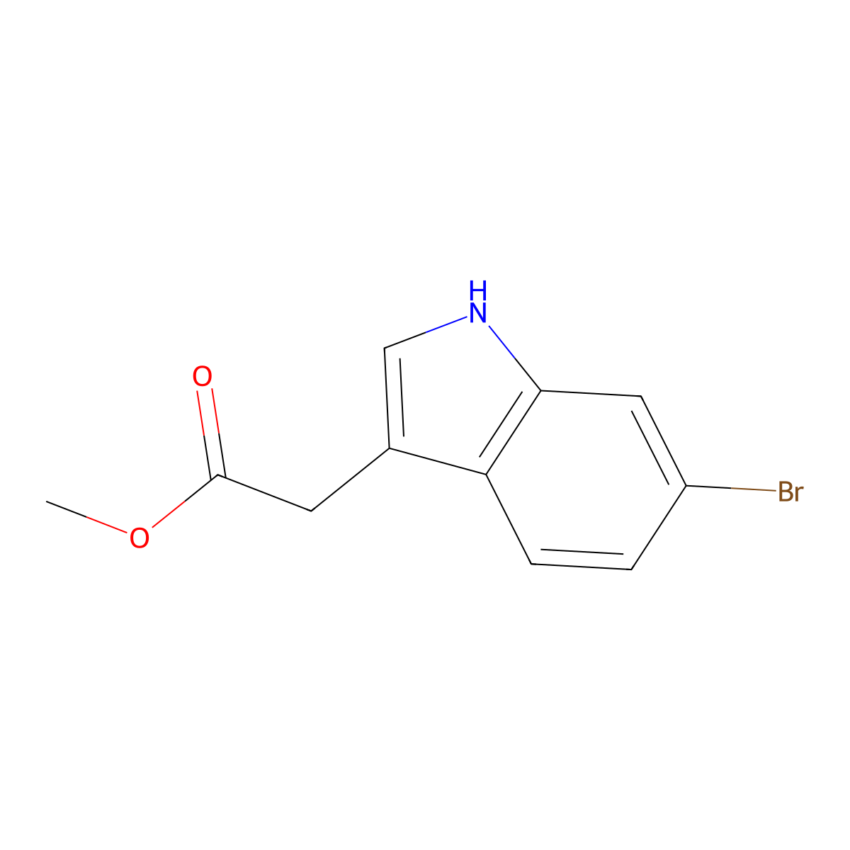 Methyl 2-(6-bromo-1H-indol-3-yl)acetate molecular structure, CAS 152213-63-3