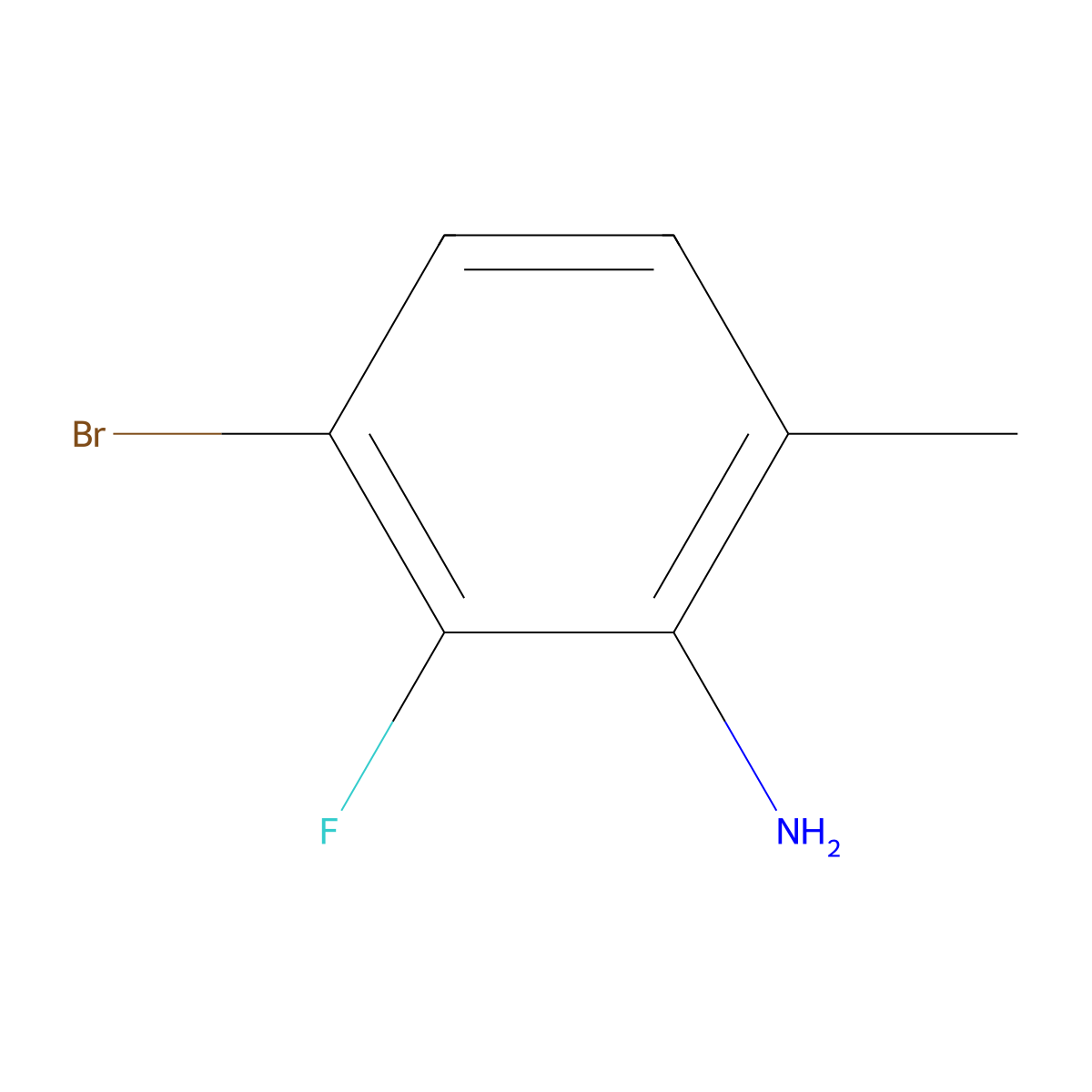 3-Bromo-2-fluoro-6-methylbenzenamine molecular structure, CAS 1522137-89-8