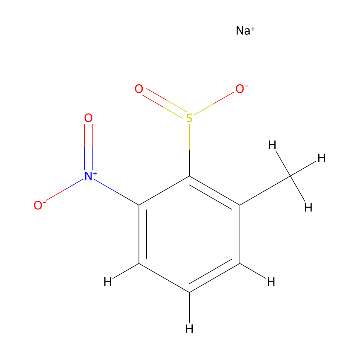 Sodium 2-methyl-6-nitrobenzene-1-sulfinate molecular structure, CAS 1522151-73-0