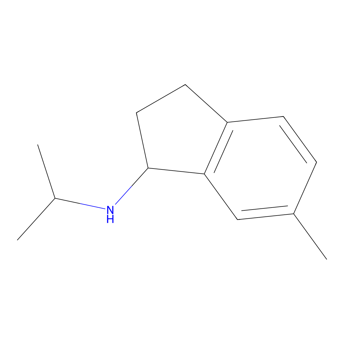 6-methyl-N-(propan-2-yl)-2,3-dihydro-1H-inden-1-amine molecular structure, CAS 1522175-98-9