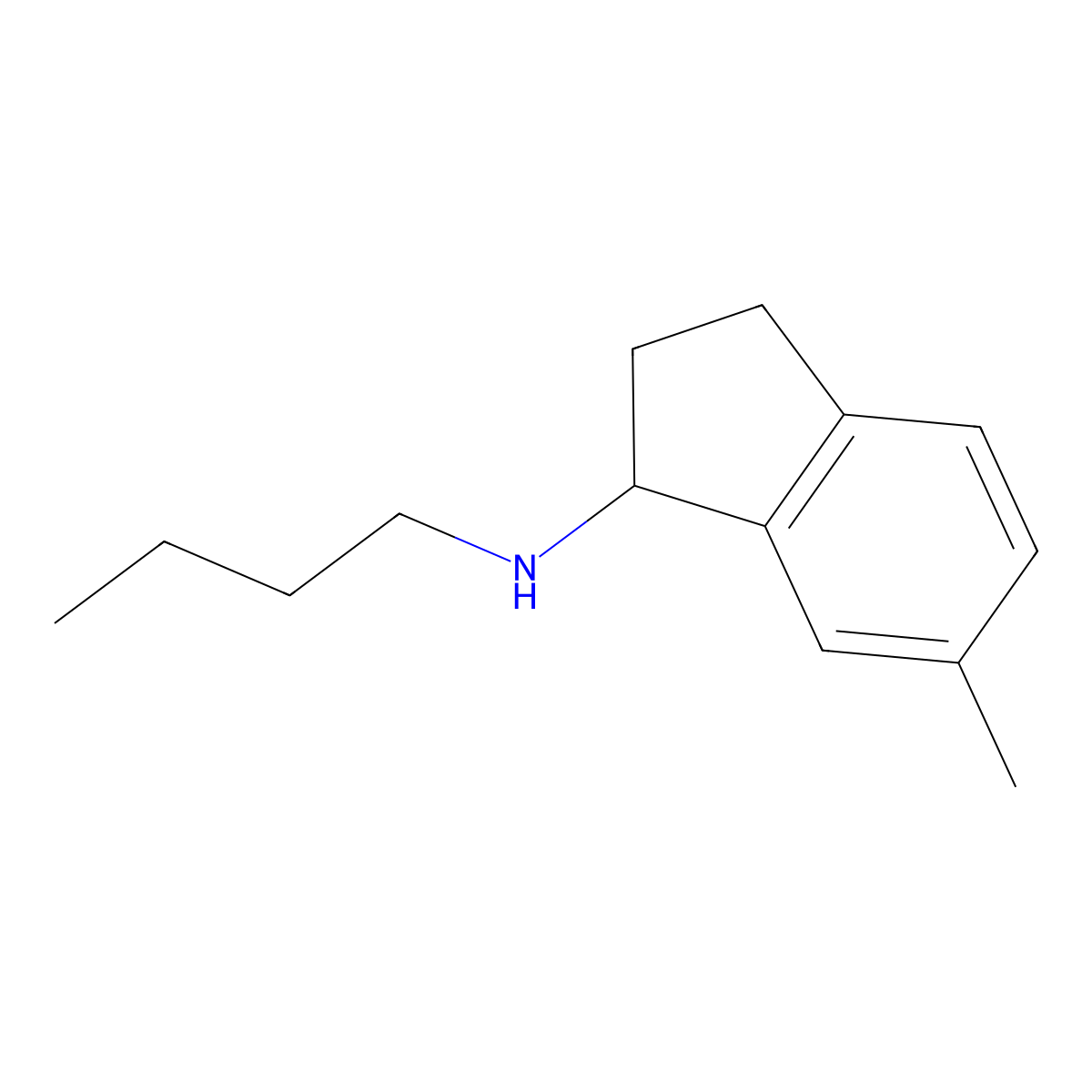 N-Butyl-6-methyl-2,3-dihydro-1H-inden-1-amine molecular structure, CAS 1522176-07-3