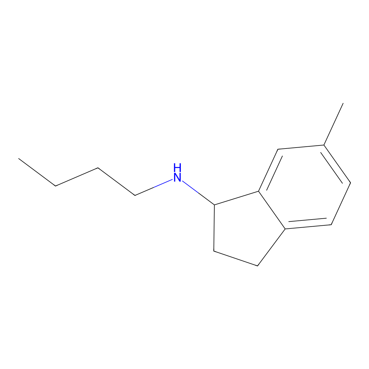 N-Butyl-6-methyl-2,3-dihydro-1H-inden-1-amine molecular structure, CAS 1522176-07-3