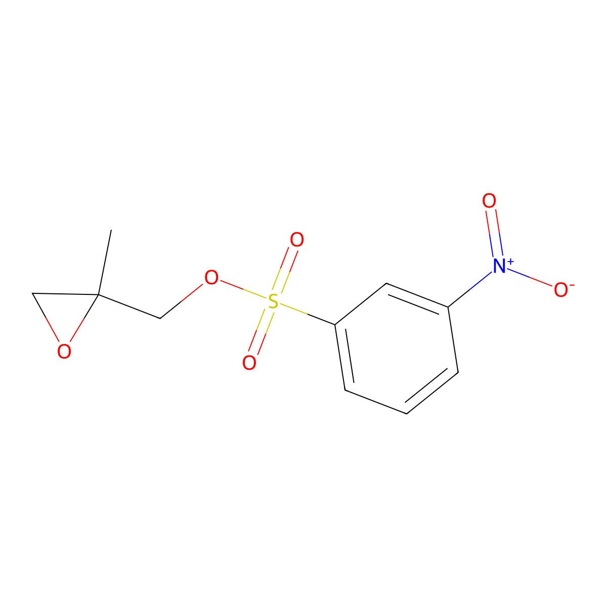 (S)-(2-Methyloxiran-2-yl)methyl 3-nitrobenzenesulfonate molecular structure, CAS 152218-31-0