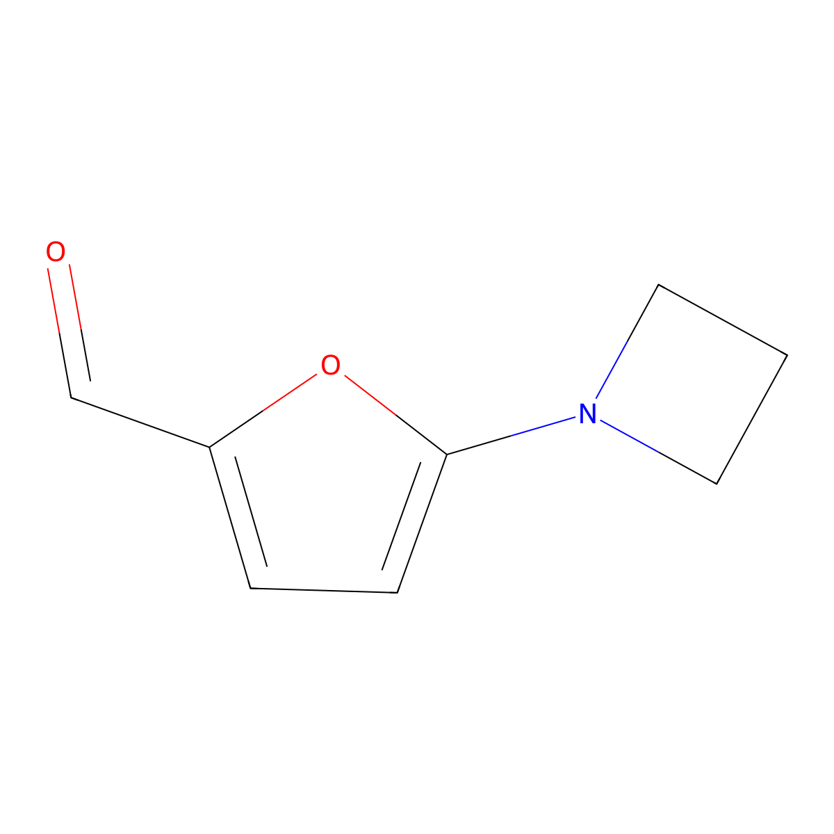 5-(Azetidin-1-yl)furan-2-carbaldehyde molecular structure, CAS 1522187-12-7