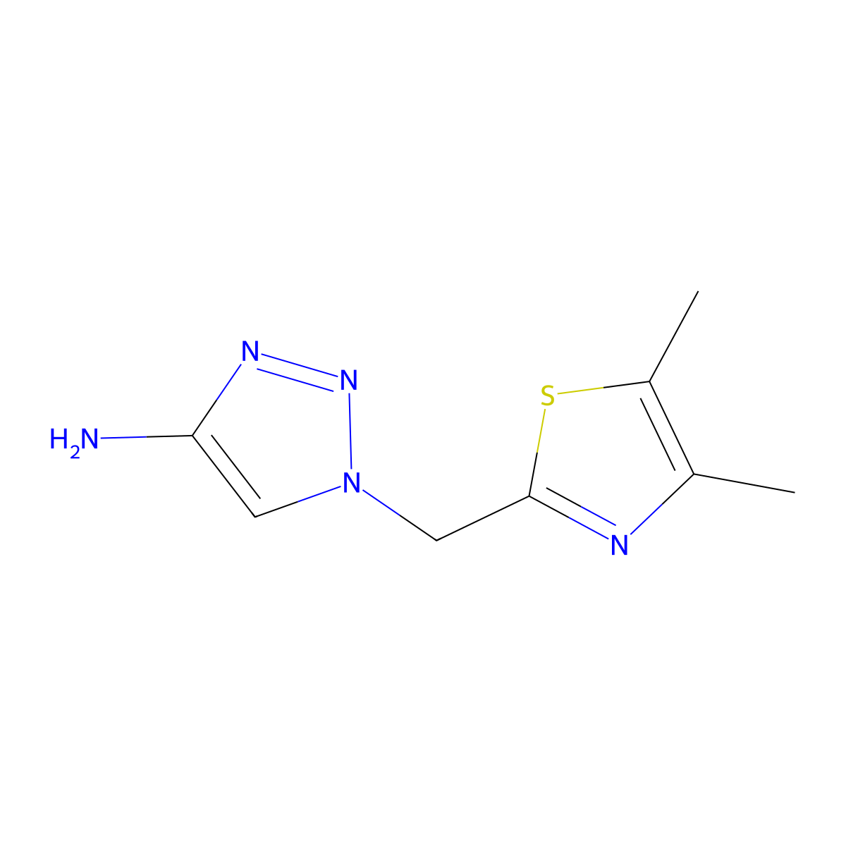 1-[(dimethyl-1,3-thiazol-2-yl)methyl]-1H-1,2,3-triazol-4-amine molecular structure, CAS 1522189-23-6