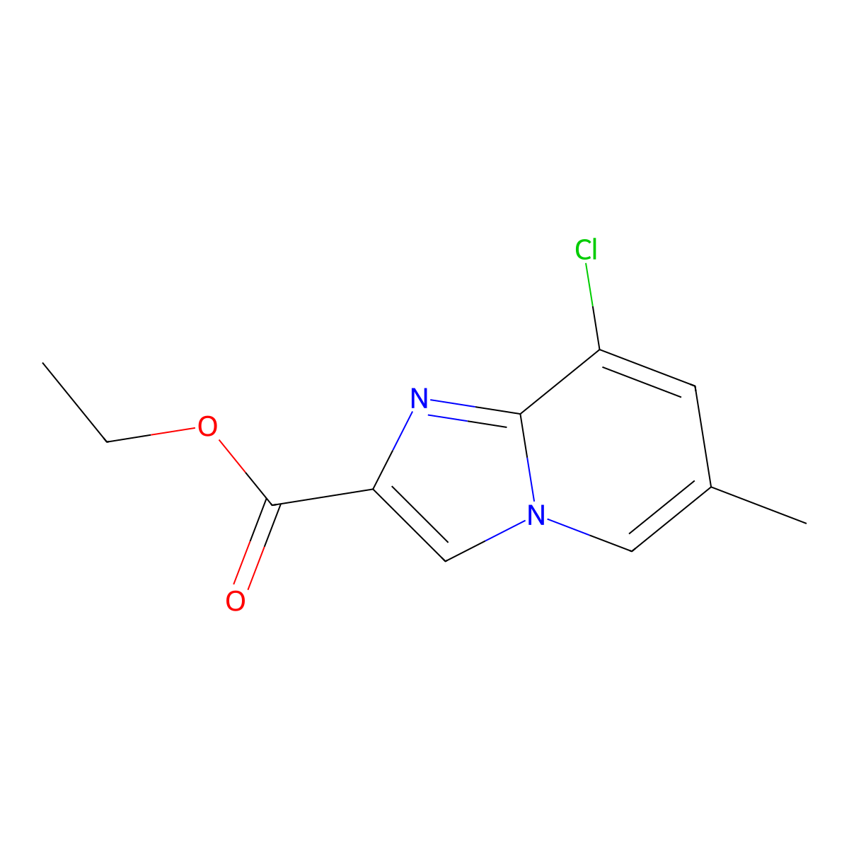 Ethyl 8-chloro-6-methylimidazo[1,2-a]pyridine-2-carboxylate molecular structure, CAS 1522191-12-3
