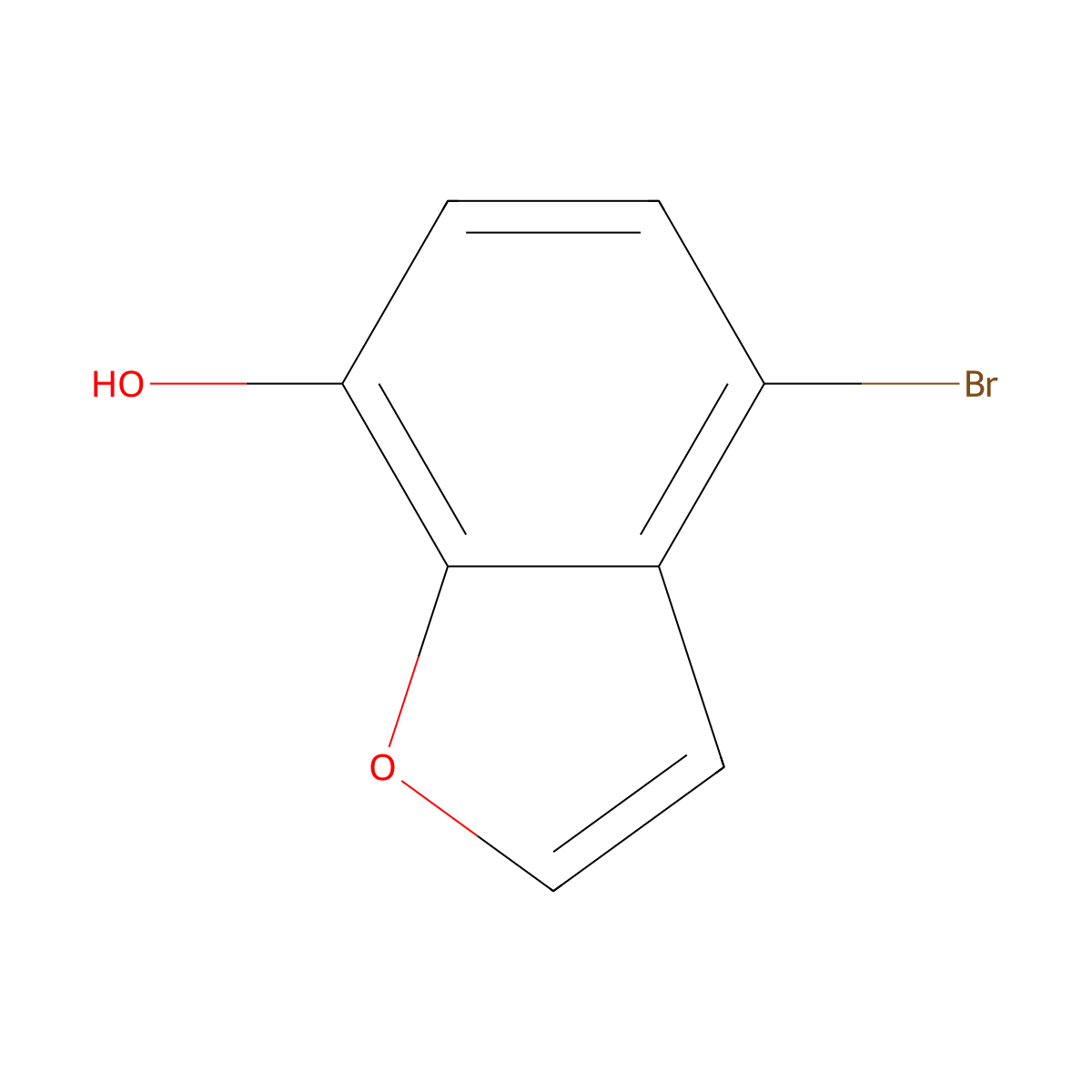 4-Bromobenzofuran-7-ol molecular structure, CAS 1522197-58-5