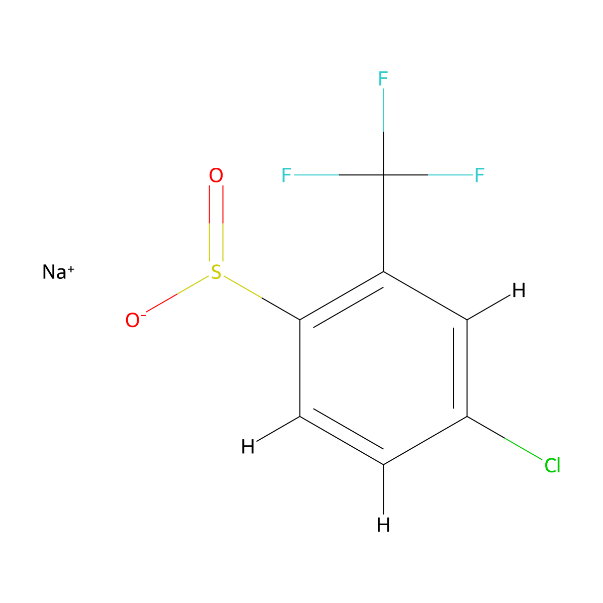 Sodium 4-chloro-2-(trifluoromethyl)benzene-1-sulfinate molecular structure, CAS 1522203-29-7
