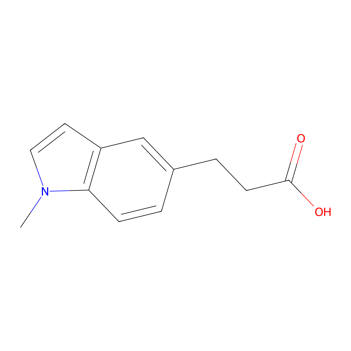 3-(1-methyl-1H-indol-5-yl)propanoic acid molecular structure, CAS 1522217-08-8