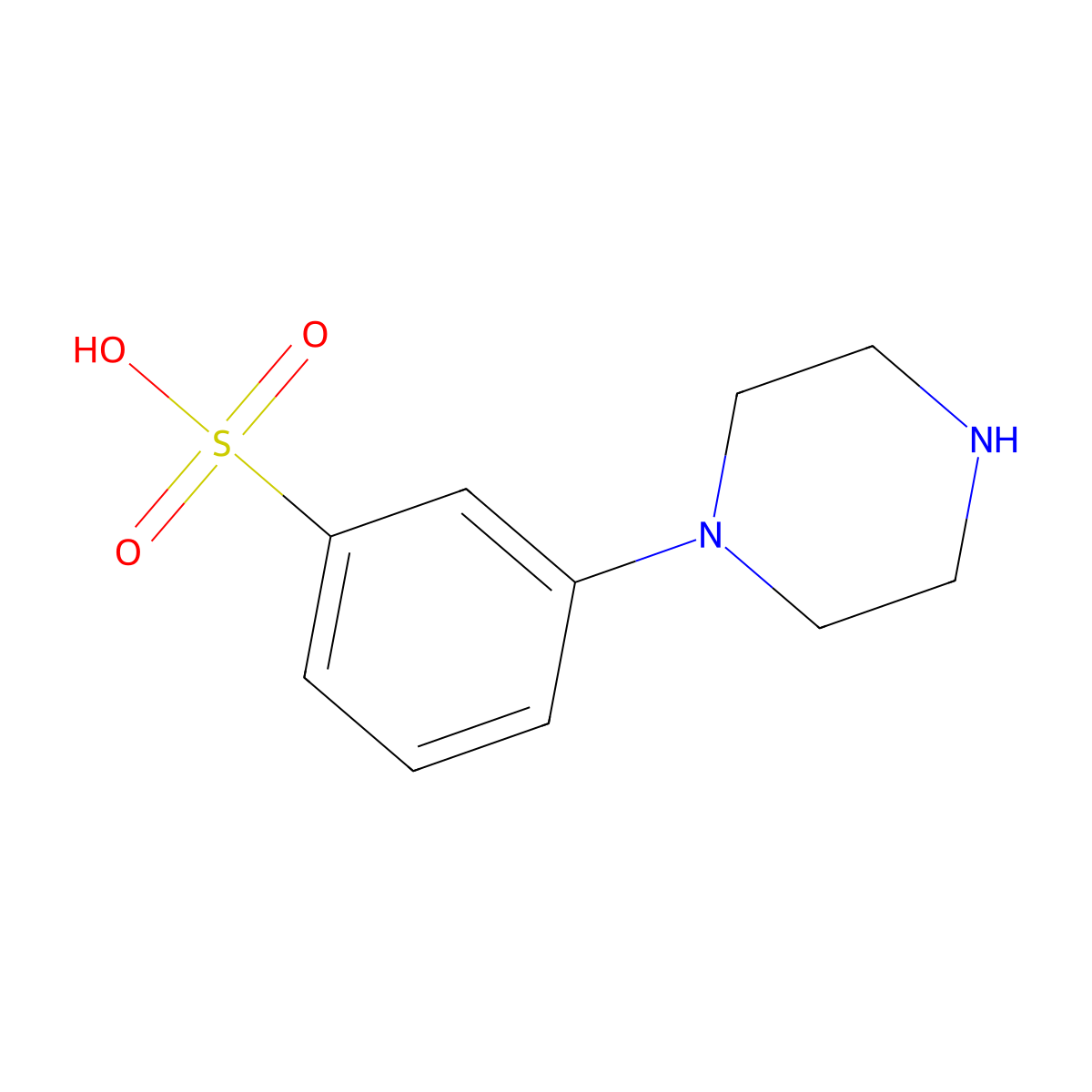 3-(Piperazin-1-yl)benzene-1-sulfonic acid molecular structure, CAS 1522228-53-0