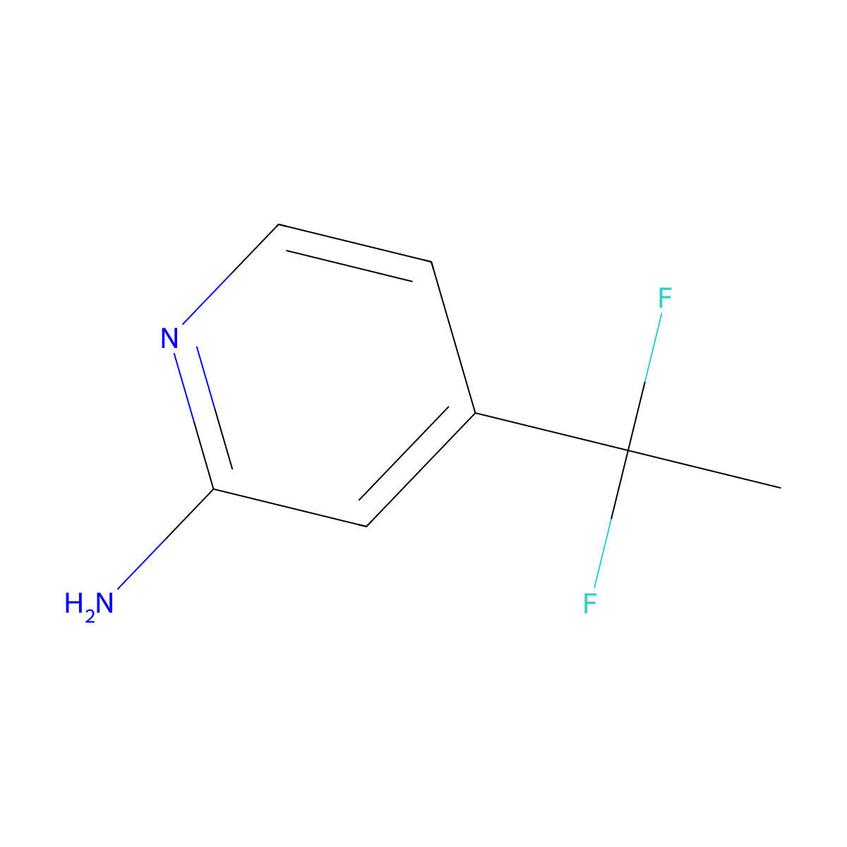 4-(1,1-Difluoroethyl)pyridin-2-amine molecular structure, CAS 1522240-28-3