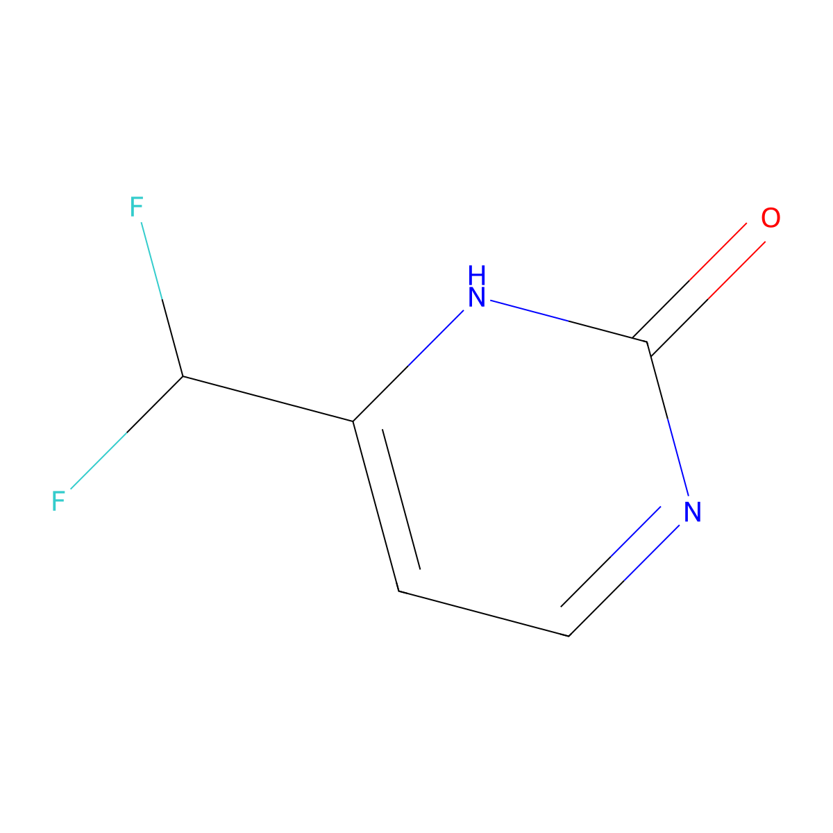 4-(Difluoromethyl)pyrimidin-2(1H)-one molecular structure, CAS 1522243-39-5