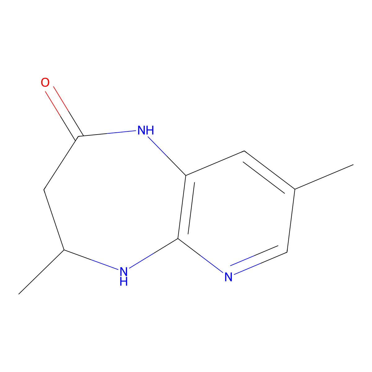 4,8-dimethyl-1H,2H,3H,4H,5H-pyrido(2,3-b)(1,4)diazepin-2-one molecular structure, CAS 1522248-97-0