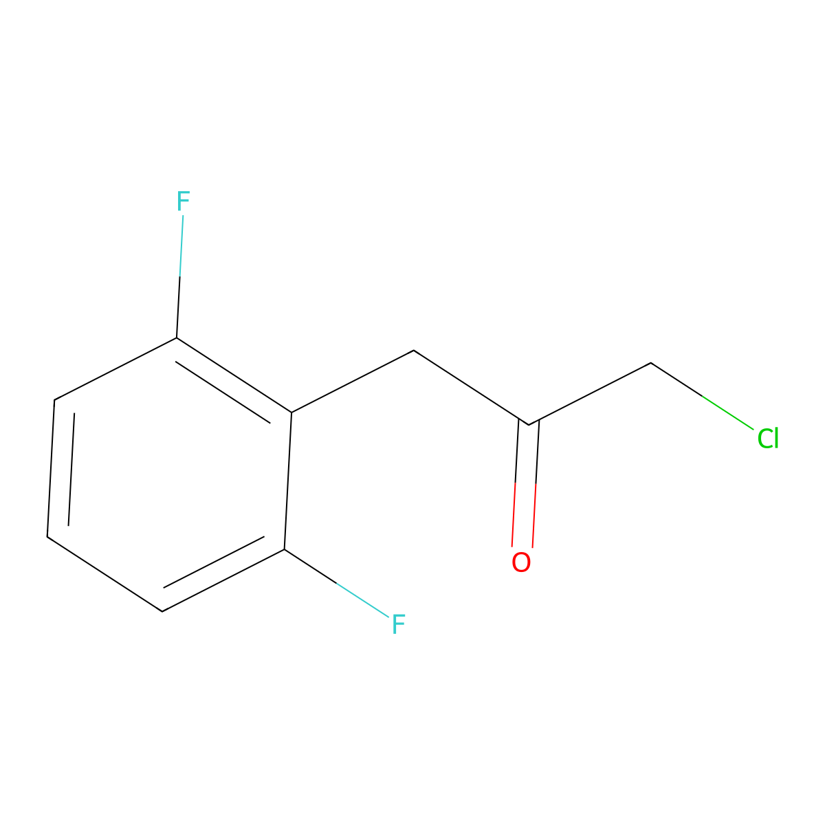 1-Chloro-3-(2,6-difluorophenyl)propan-2-one molecular structure, CAS 1522259-48-8
