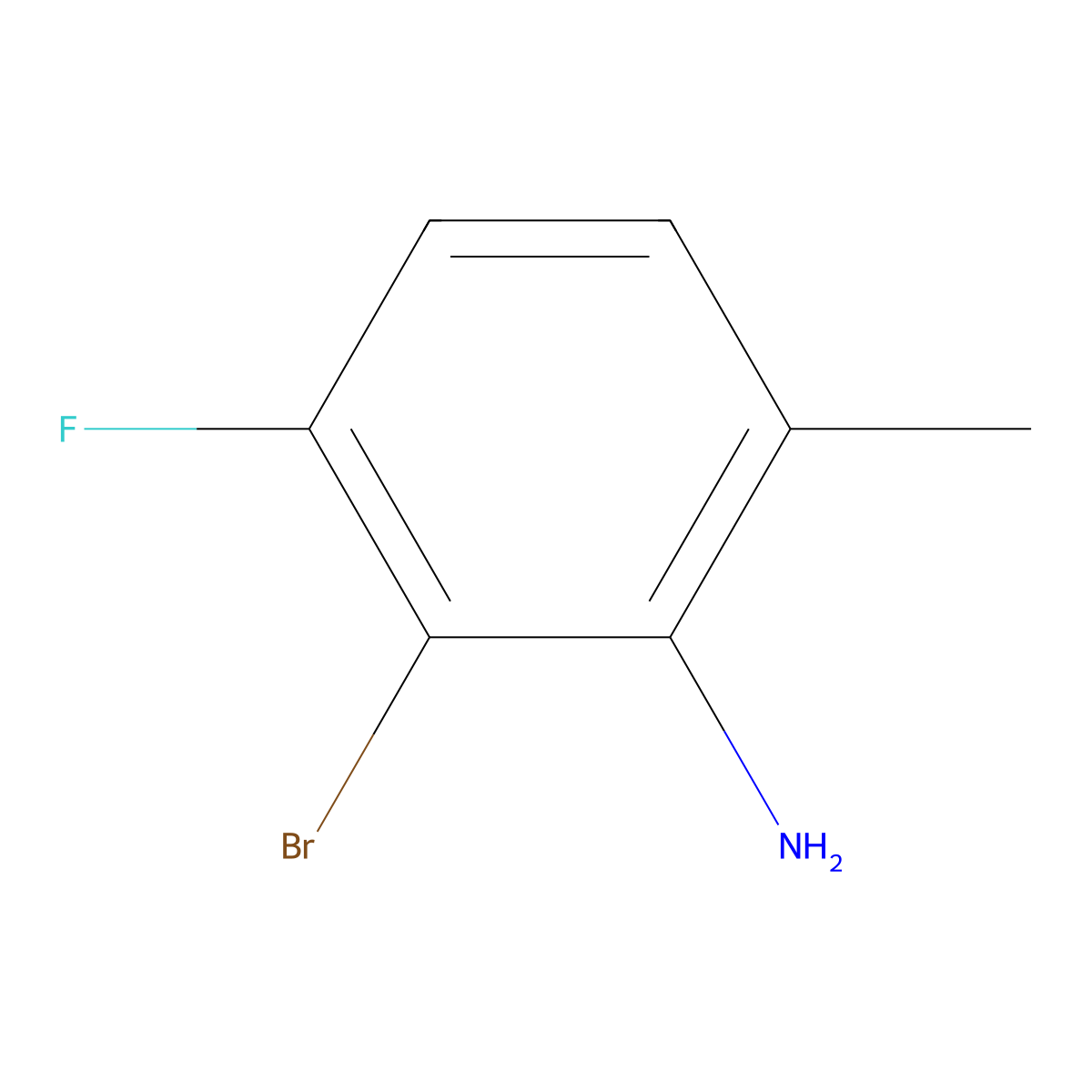 2-Bromo-3-fluoro-6-methylaniline molecular structure, CAS 1522267-53-3