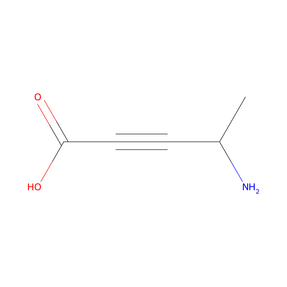 4-Aminopent-2-ynoic acid molecular structure, CAS 1522275-18-8