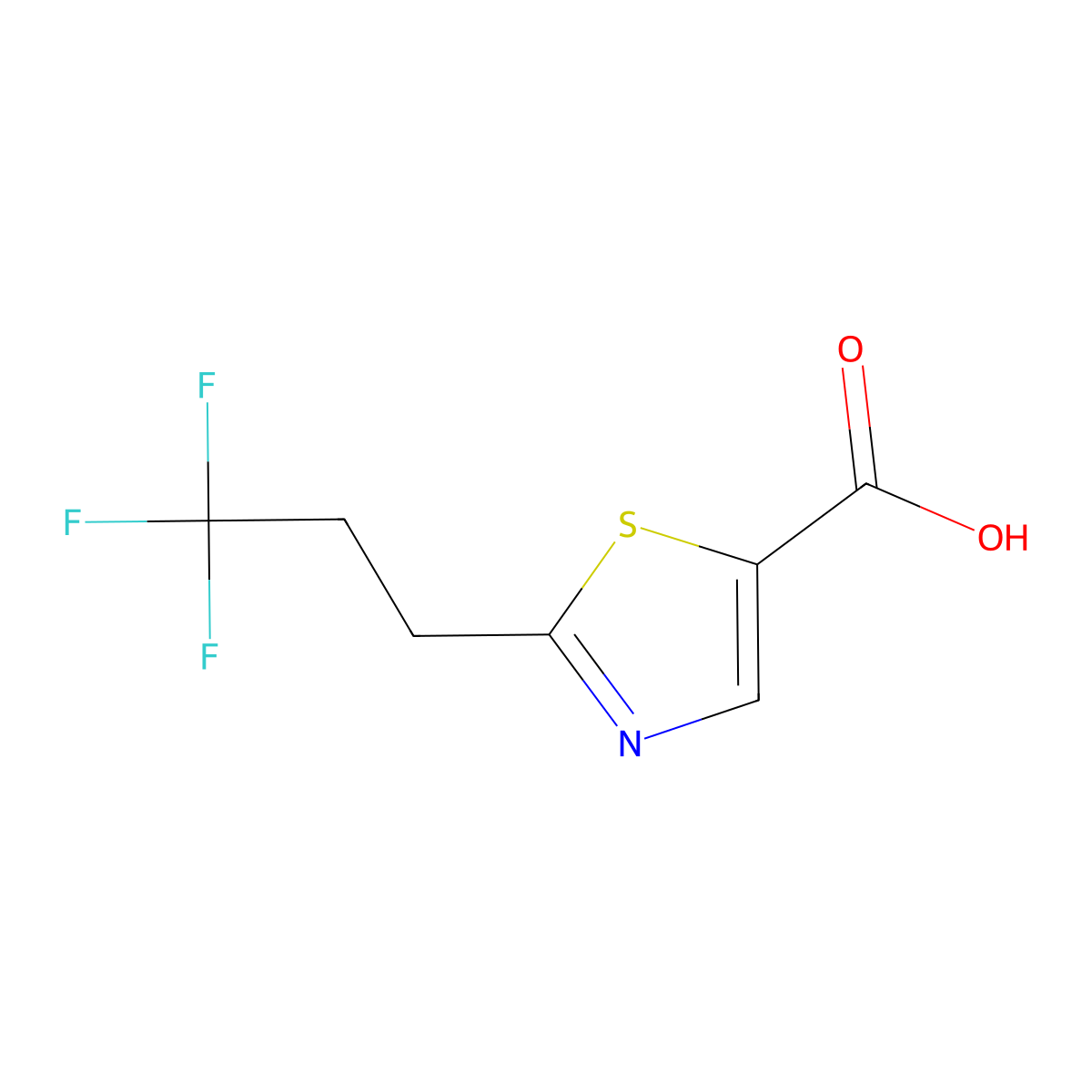 2-(3,3,3-Trifluoropropyl)-1,3-thiazole-5-carboxylic acid molecular structure, CAS 1522285-33-1