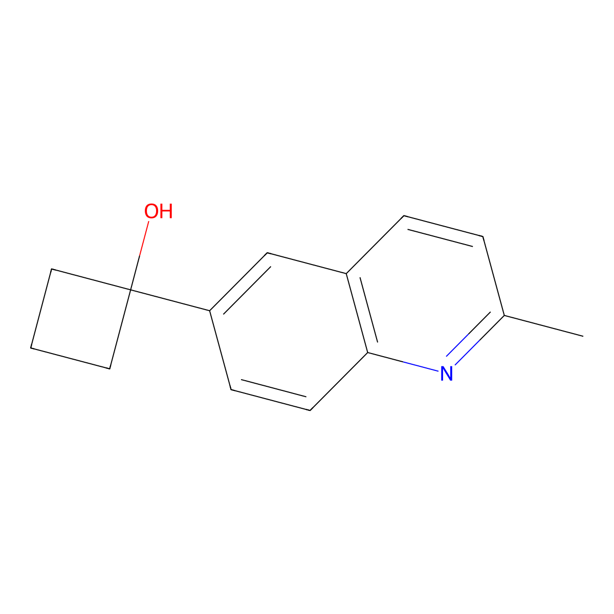 1-(2-Methyl-6-quinolinyl)cyclobutanol molecular structure, CAS 1522287-32-6