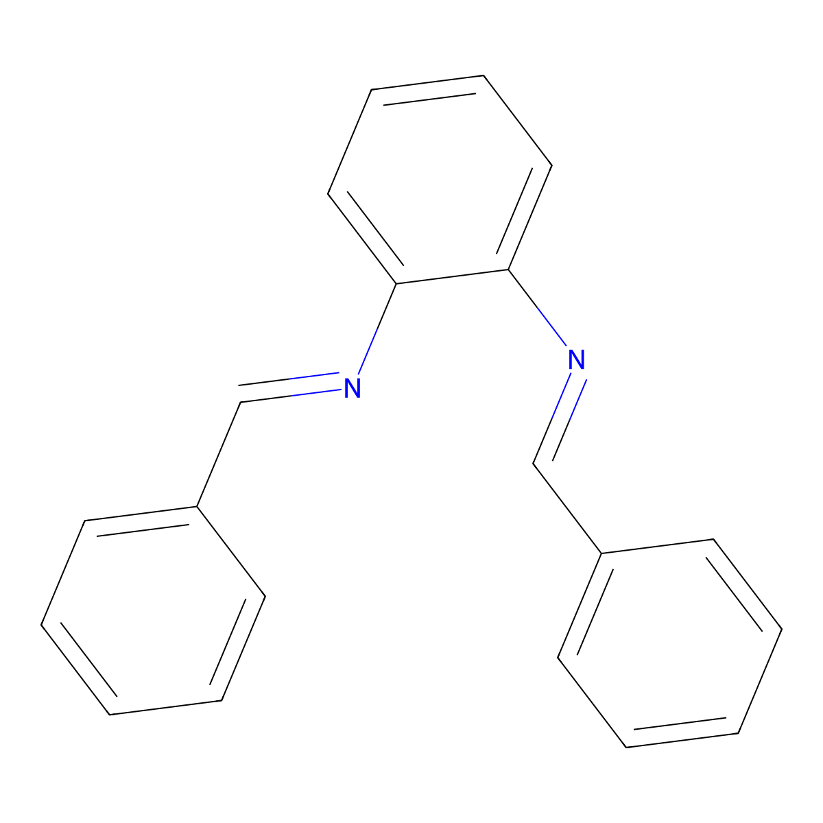 N,N'-bis[(E)-phenylmethylidene]benzene-1,2-diamine molecular structure, CAS 15223-25-3