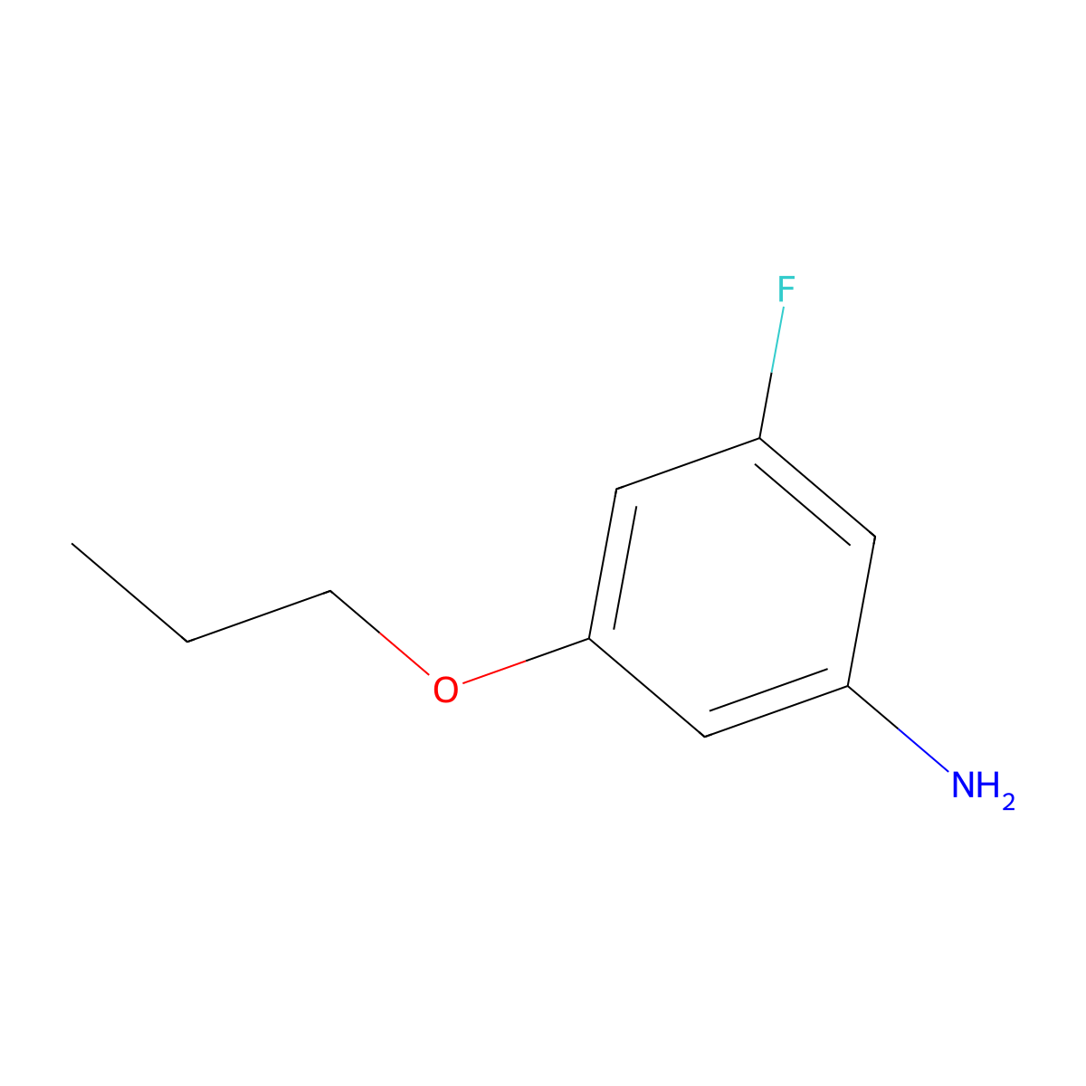 3-Fluoro-5-propoxyaniline molecular structure, CAS 1522301-81-0