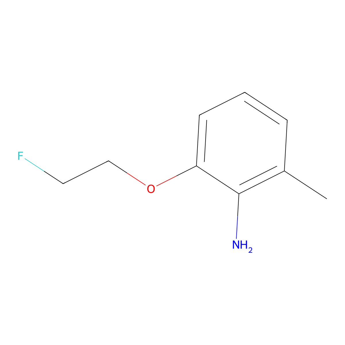 2-(2-Fluoroethoxy)-6-methylaniline molecular structure, CAS 1522309-23-4