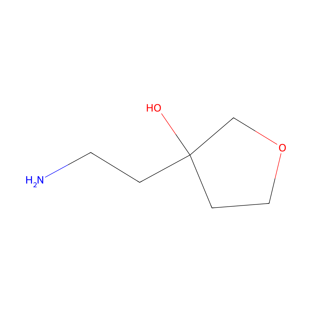 3-(2-Aminoethyl)oxolan-3-ol molecular structure, CAS 1522312-40-8