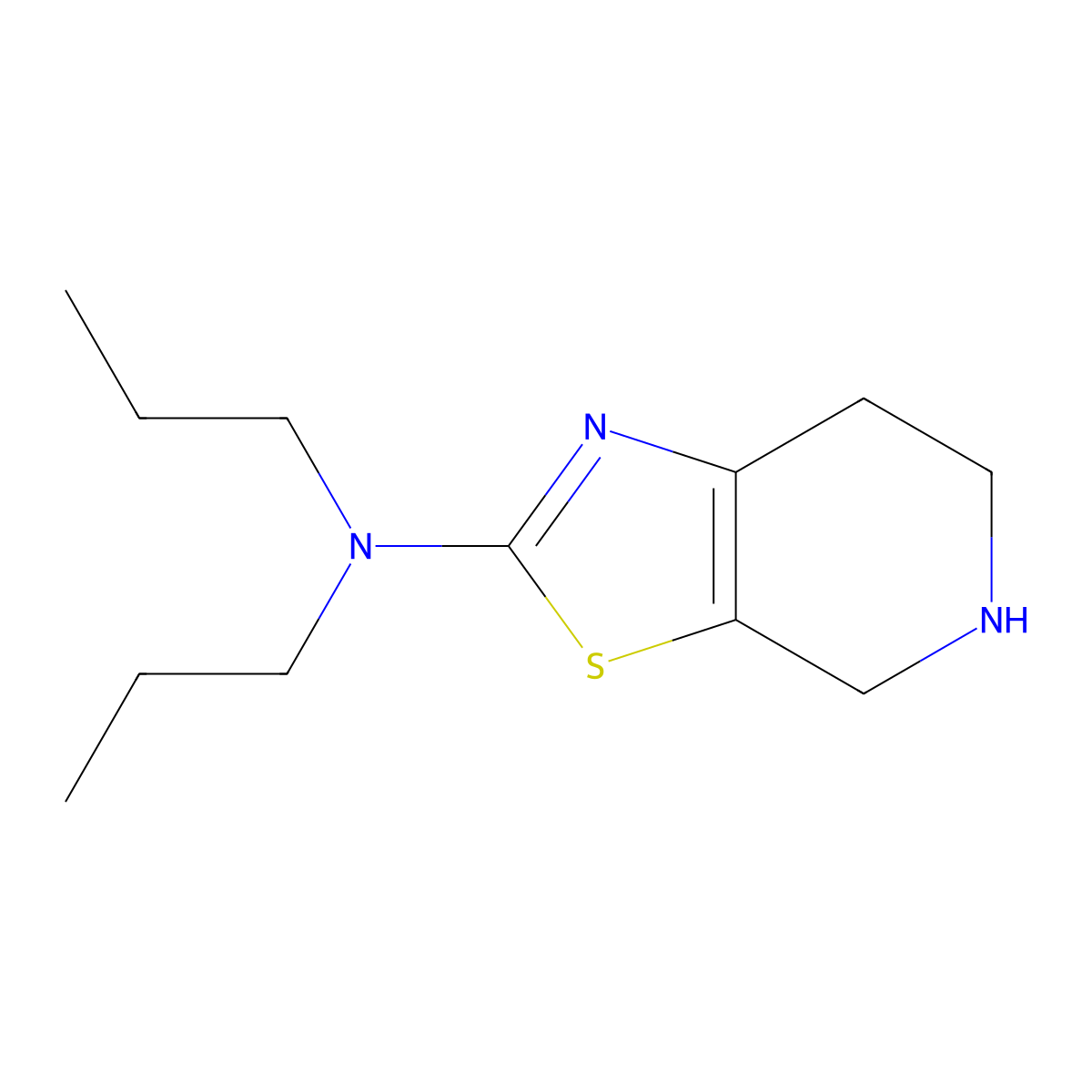 N,N-Dipropyl-4H,5H,6H,7H-[1,3]thiazolo[5,4-c]pyridin-2-amine molecular structure, CAS 1522315-38-3