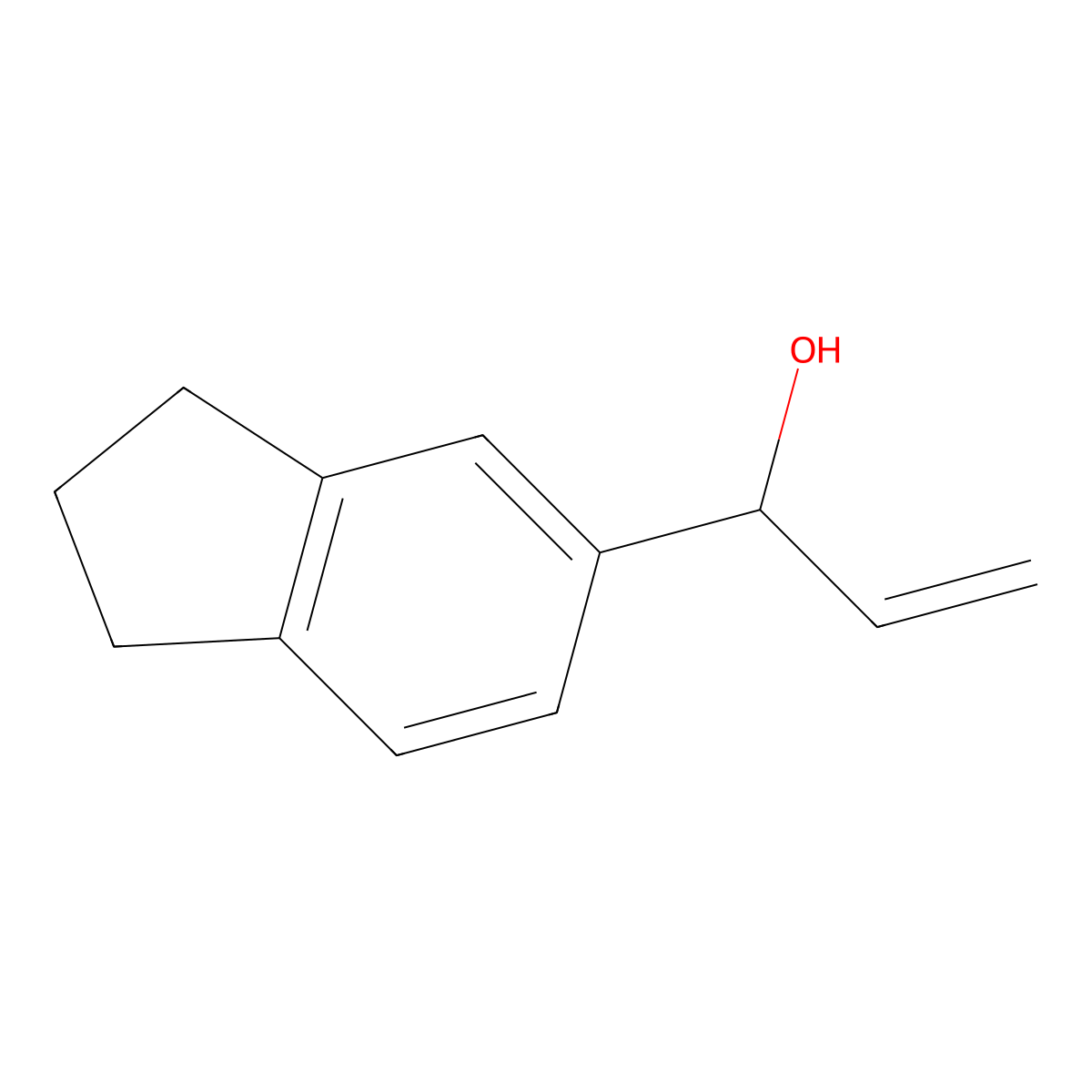 1-(2,3-dihydro-1H-inden-5-yl)prop-2-en-1-ol molecular structure, CAS 1522341-50-9