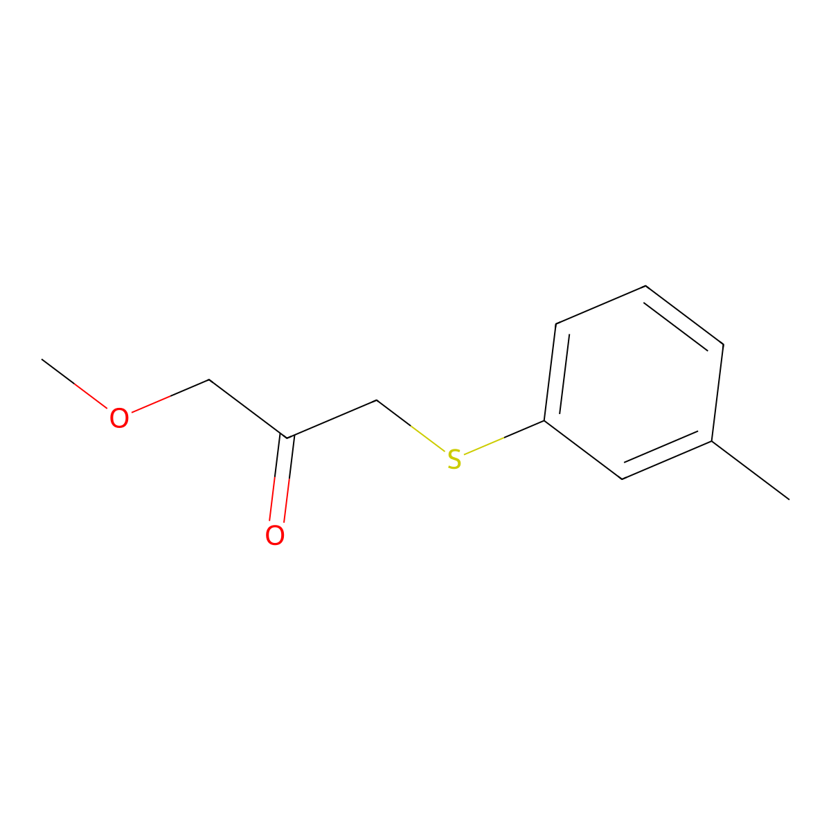 1-Methoxy-3-(m-tolylthio)propan-2-one molecular structure, CAS 1522345-55-6