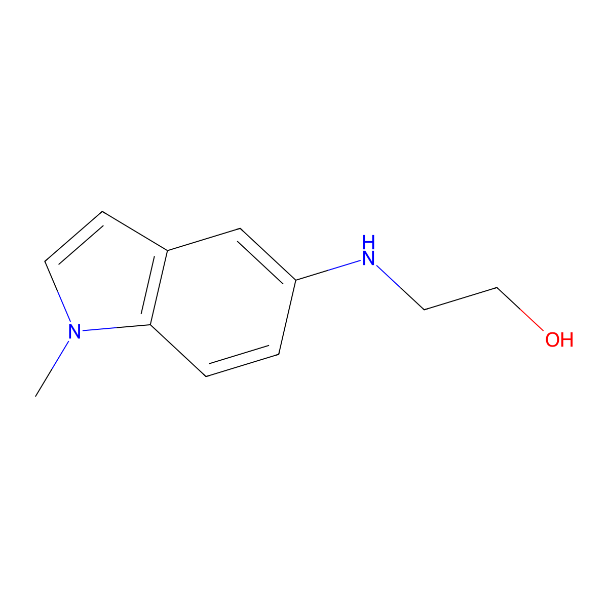 2-[(1-Methyl-1H-indol-5-yl)amino]ethan-1-ol molecular structure, CAS 1522357-08-9