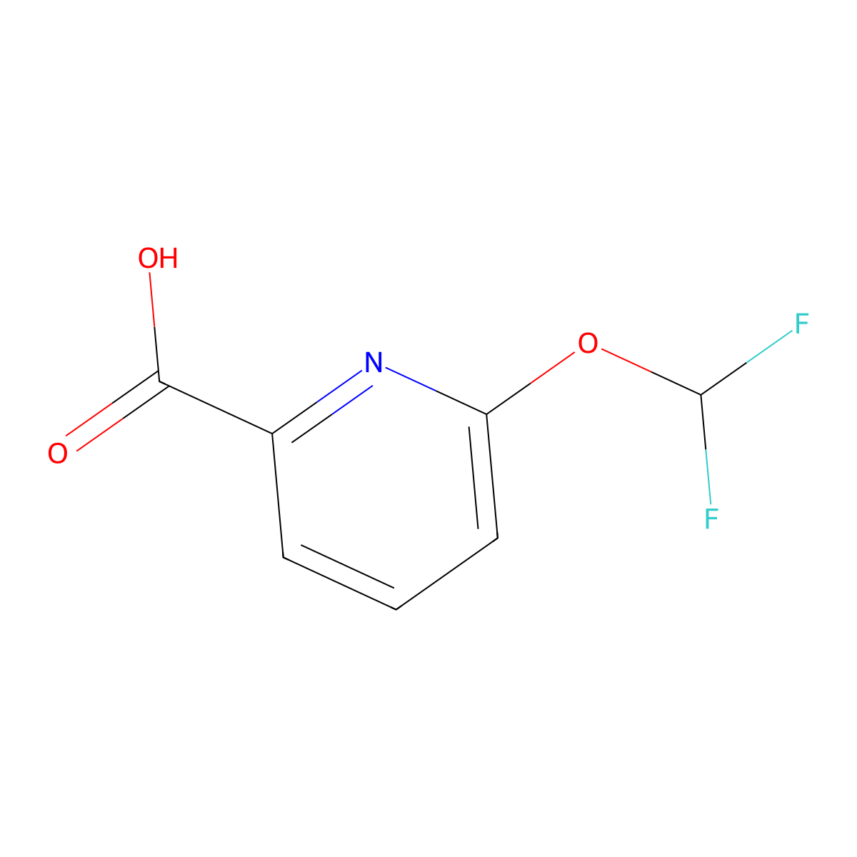 6-(Difluoromethoxy)picolinic acid molecular structure, CAS 1522367-81-2