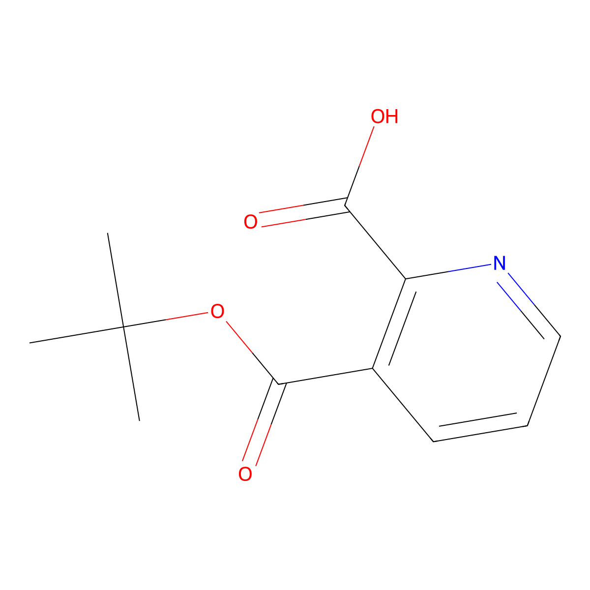 3-((Tert-butoxy)carbonyl)pyridine-2-carboxylic acid molecular structure, CAS 1522373-21-2