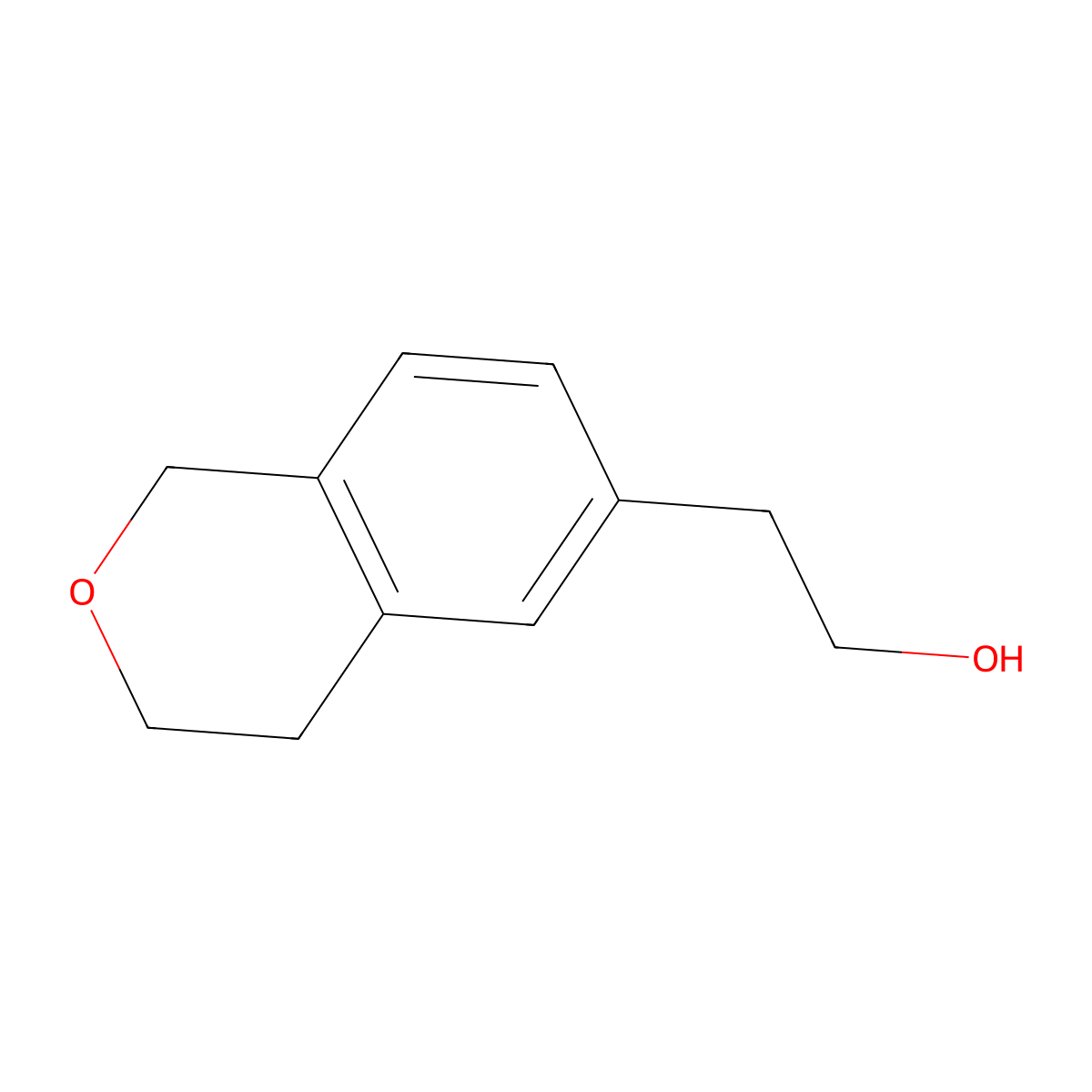 2-(3,4-dihydro-1H-2-benzopyran-6-yl)ethan-1-ol molecular structure, CAS 1522399-07-0