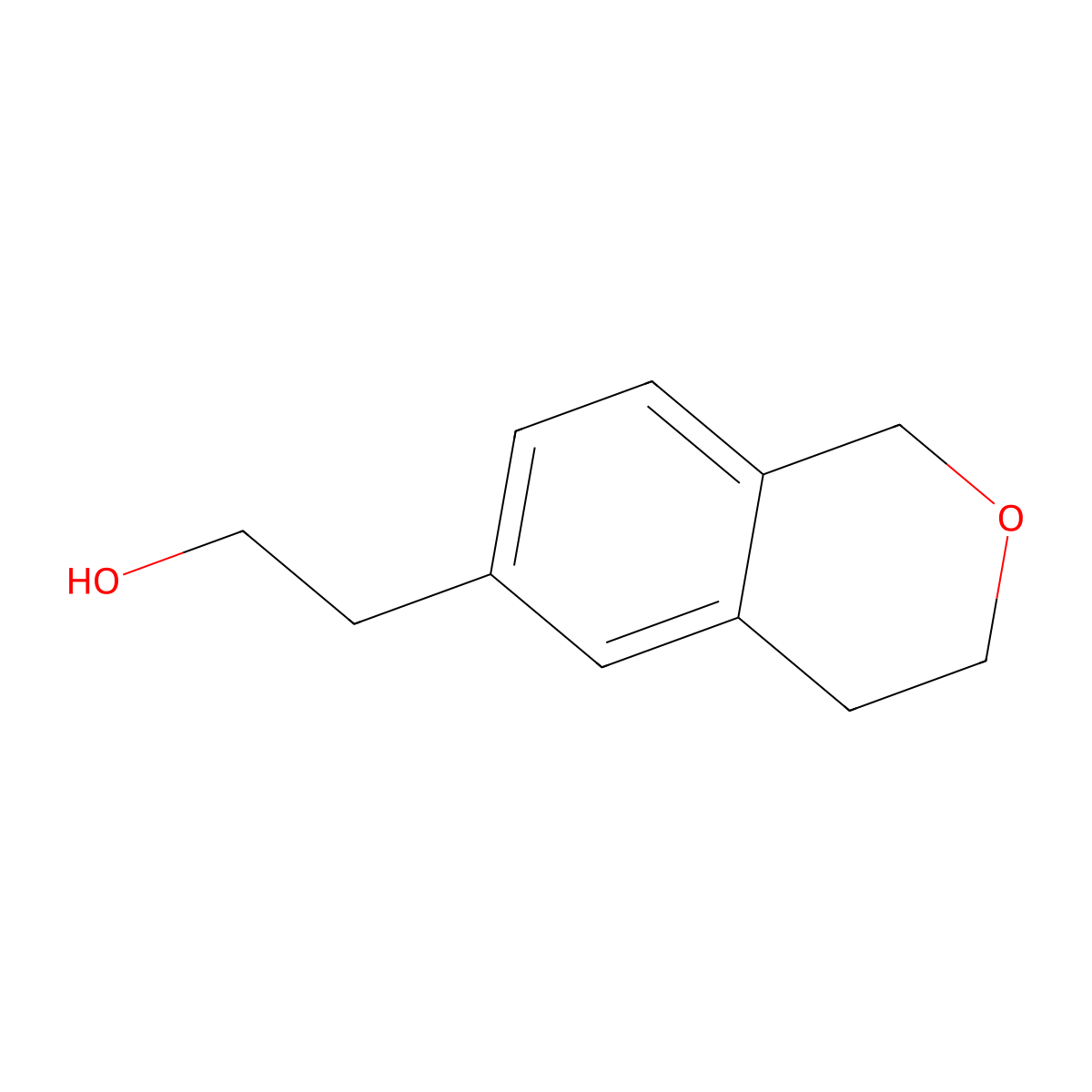2-(3,4-dihydro-1H-2-benzopyran-6-yl)ethan-1-ol molecular structure, CAS 1522399-07-0
