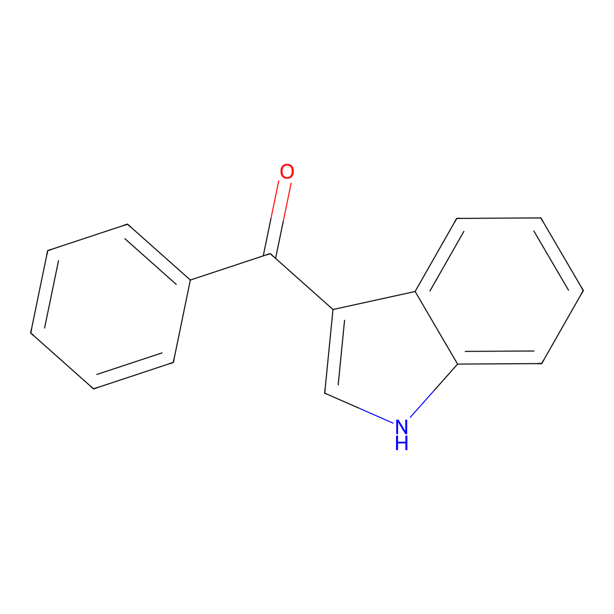 3-Benzoylindole molecular structure, CAS 15224-25-6