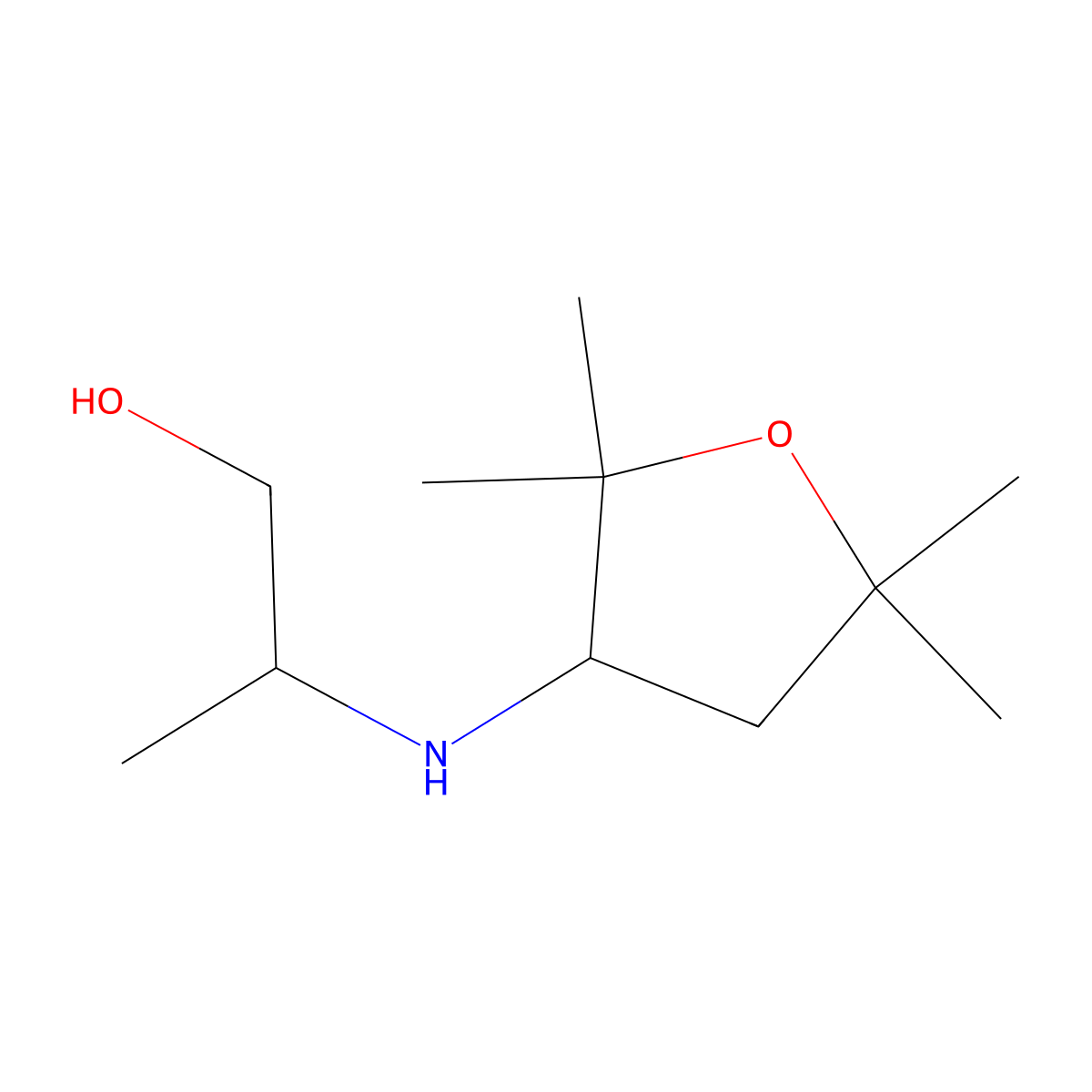 2-[(2,2,5,5-Tetramethyloxolan-3-yl)amino]propan-1-ol molecular structure, CAS 1522405-88-4