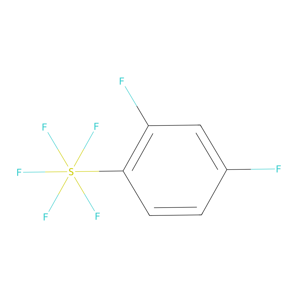 (2,4-Difluorophenyl)-pentafluoro-lambda6-sulfane molecular structure, CAS 1522408-96-3