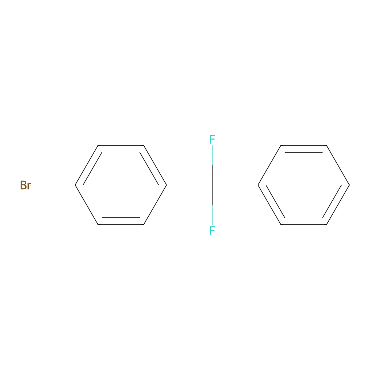 1-Bromo-4-[difluoro(phenyl)methyl]benzene molecular structure, CAS 152241-12-8