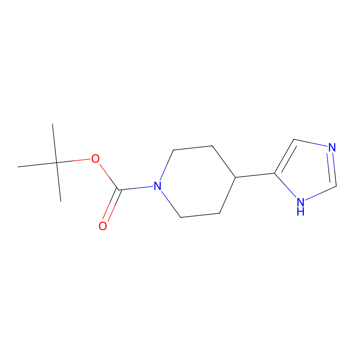 tert-Butyl 4-(1H-imidazol-4-yl)piperidine-1-carboxylate molecular structure, CAS 152241-38-8