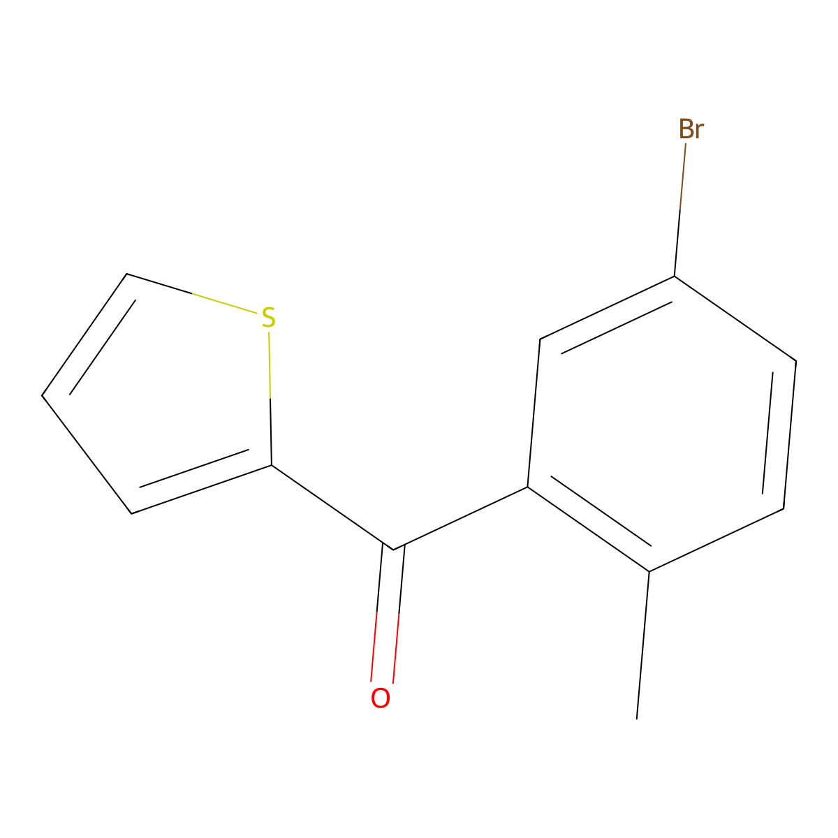 (5-Bromo-2-methylphenyl)(thiophen-2-yl)methanone molecular structure, CAS 1522411-14-8