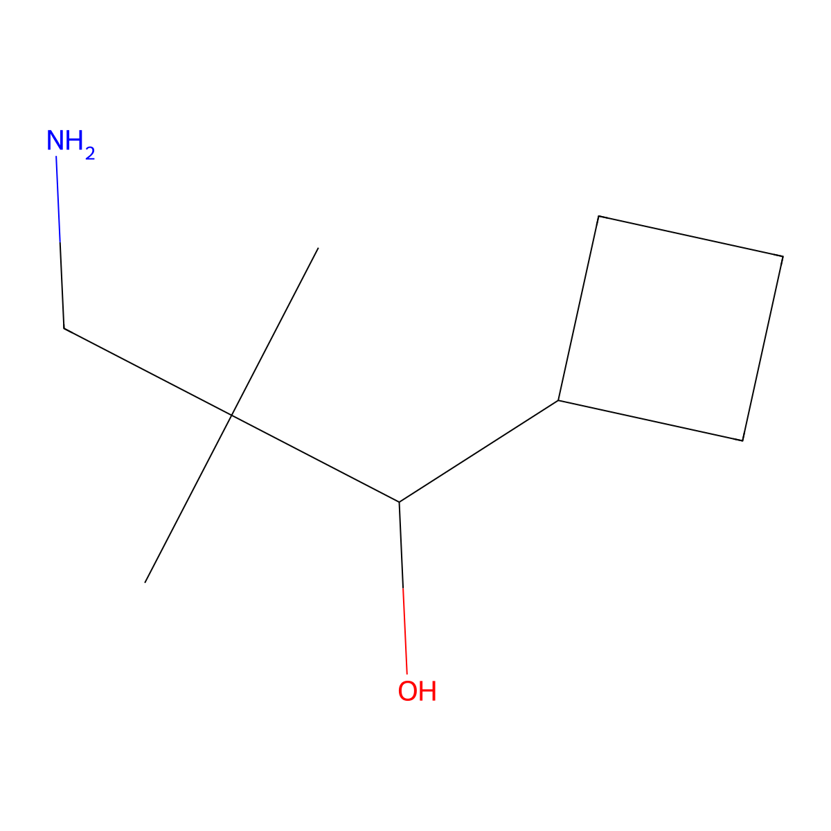 3-Amino-1-cyclobutyl-2,2-dimethylpropan-1-OL molecular structure, CAS 1522414-95-4