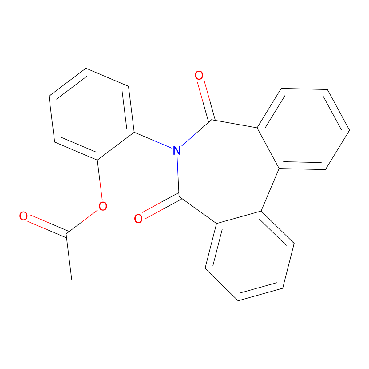 2-(5,7-dioxo-5H-dibenzo[c,e]azepin-6(7H)-yl)phenyl acetate molecular structure, CAS 152243-35-1