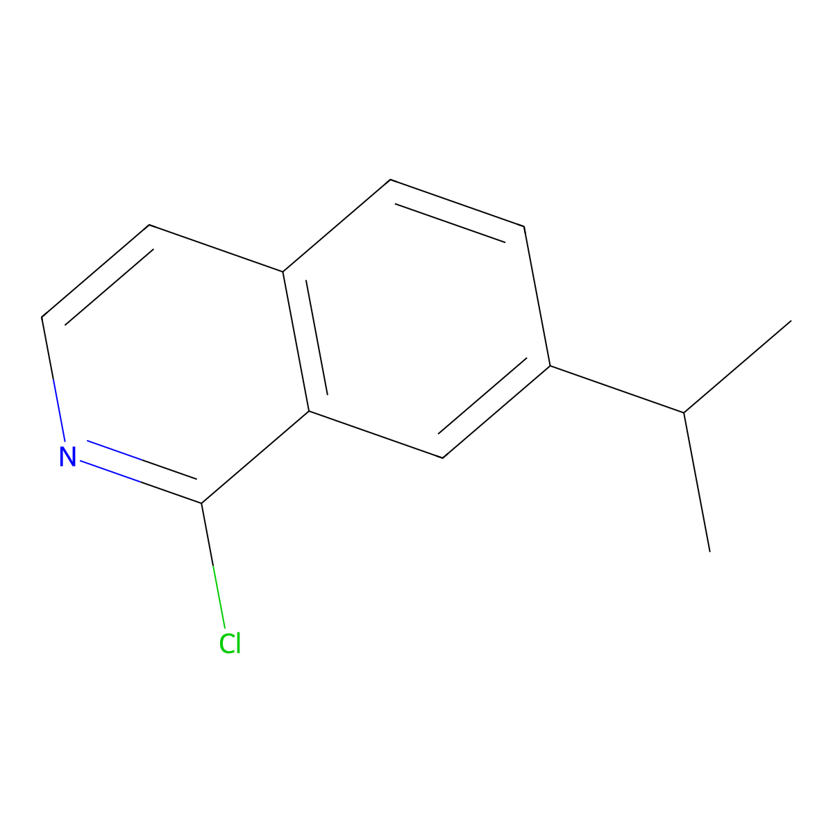 1-Chloro-7-(propan-2-yl)isoquinoline molecular structure, CAS 1522469-40-4