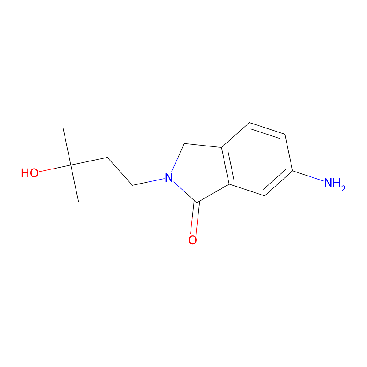 6-Amino-2-(3-hydroxy-3-methylbutyl)-2,3-dihydro-1h-isoindol-1-one molecular structure, CAS 1522471-57-3